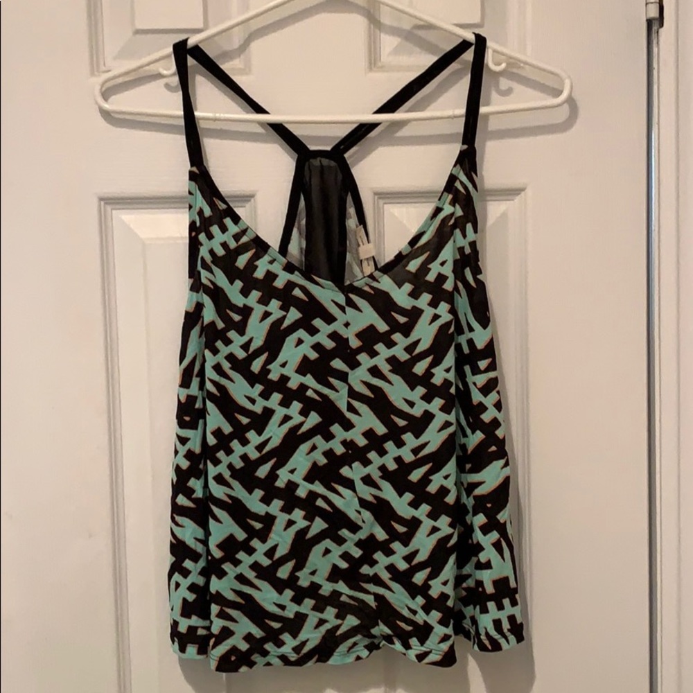 Cropped graffiti tank top